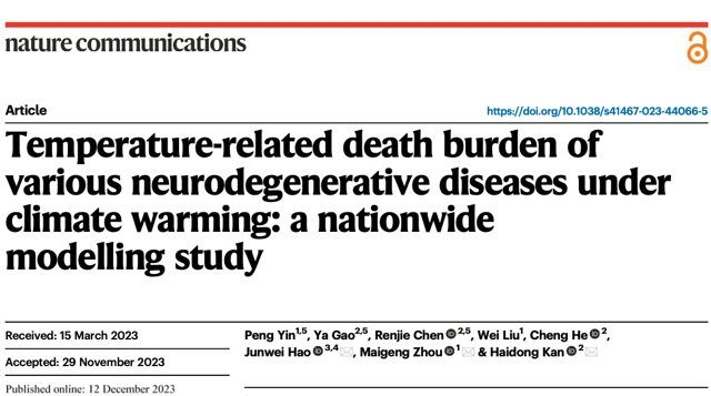 半岛官网入口网页版我院阚海东课题组联合研究揭示气候变暖将加剧我国神经退行性疾病死亡负担(图1)